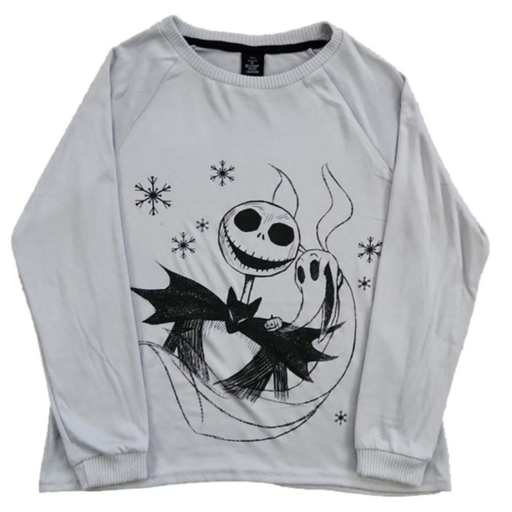 Disney The Nightmare Before Christmas Silver & Black Sleepwear Shirt